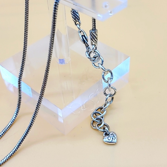 Brighton "SACRED HEART" Reversible Swarovski Crystal & Line Etch Detail Pendant! - Picture 4 of 14